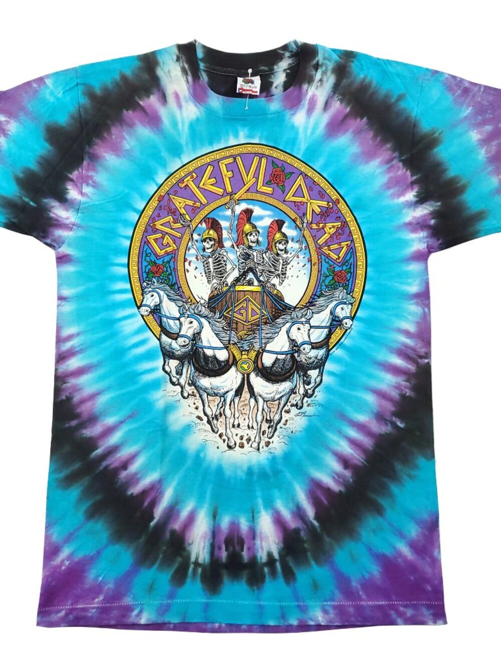 Grateful Dead T-Shirt Vintage 1991 LA Coliseum Chariot Tie Dye Normandin Unworn